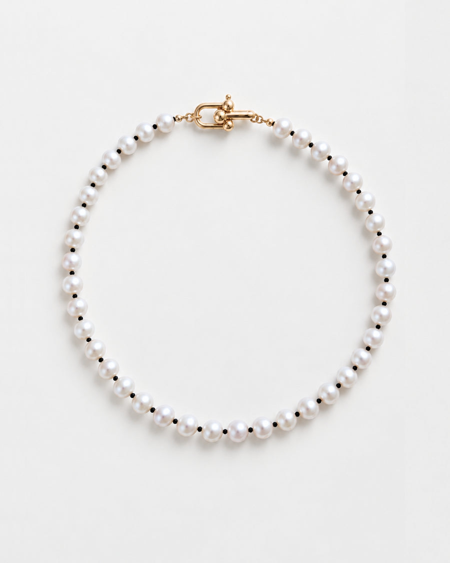 Black Thread Avali Necklace | Gold