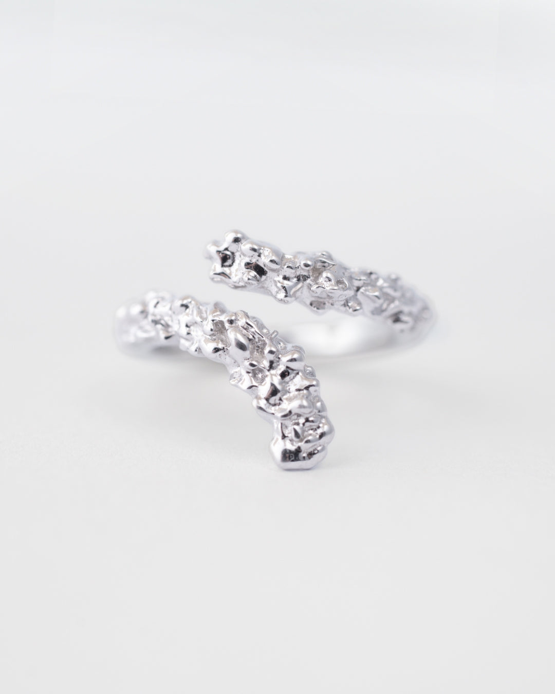 Crystalline Coil Ring | Silver