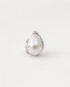Droplet Pearl Studs | Silver