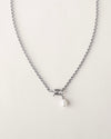 Droplet Pearl Pendant Necklace | Silver